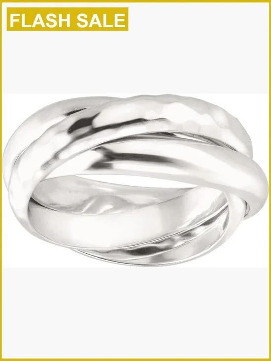 Silpada Sterling Silver Crisscross Band Ring Size 9