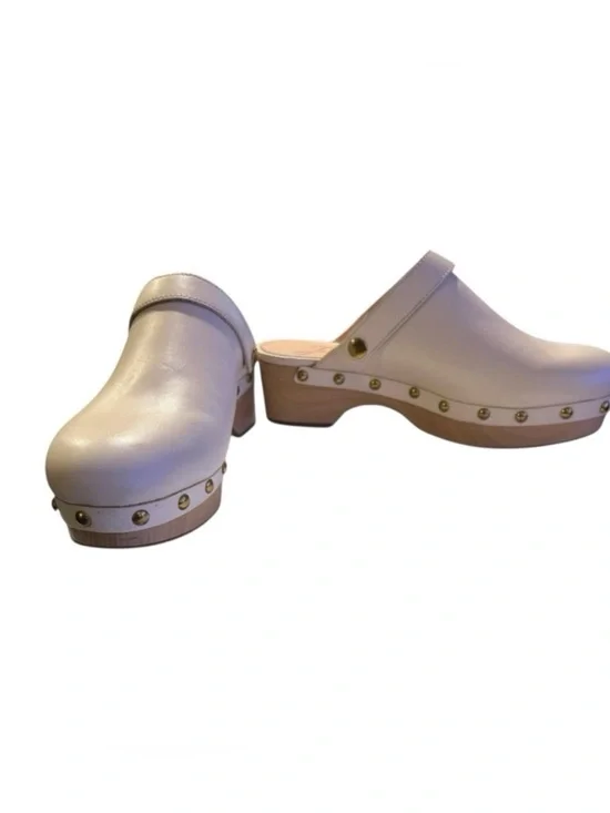 J.Crew dusty ivory Size 7 Grace Convertible Leather Clogs