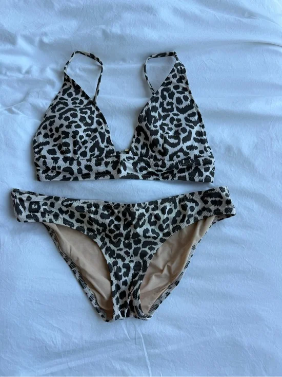 J. Crew Leopard Print Bikini Size Small