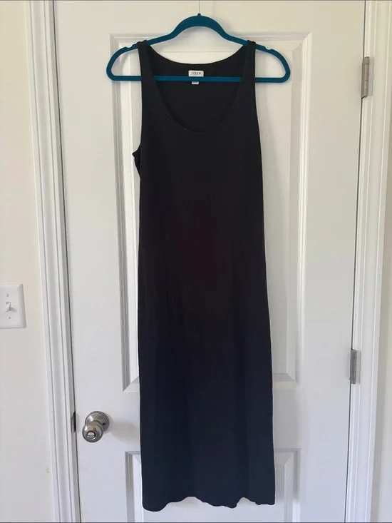 J. Crew Black Sleeveless Maxi Tank Dress