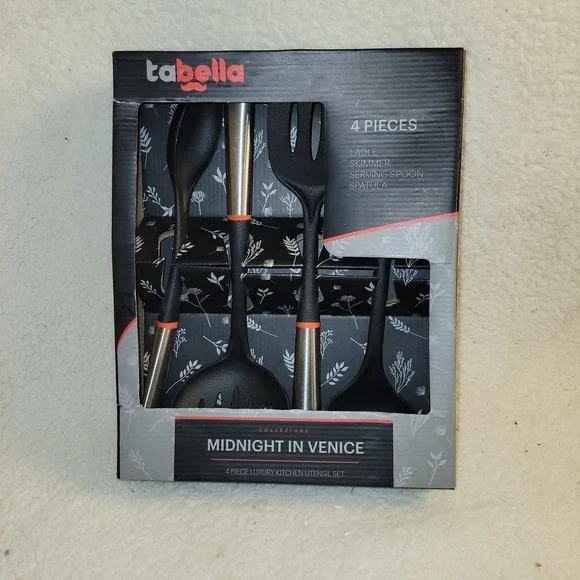 Tabella  Collection Black 4pc Kitchen Utensil Set New‎