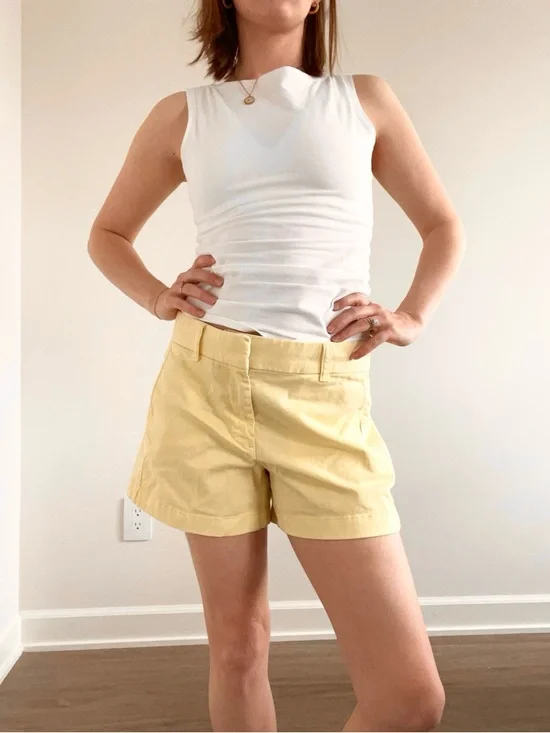 J. Crew Butter Yellow Chino Shorts