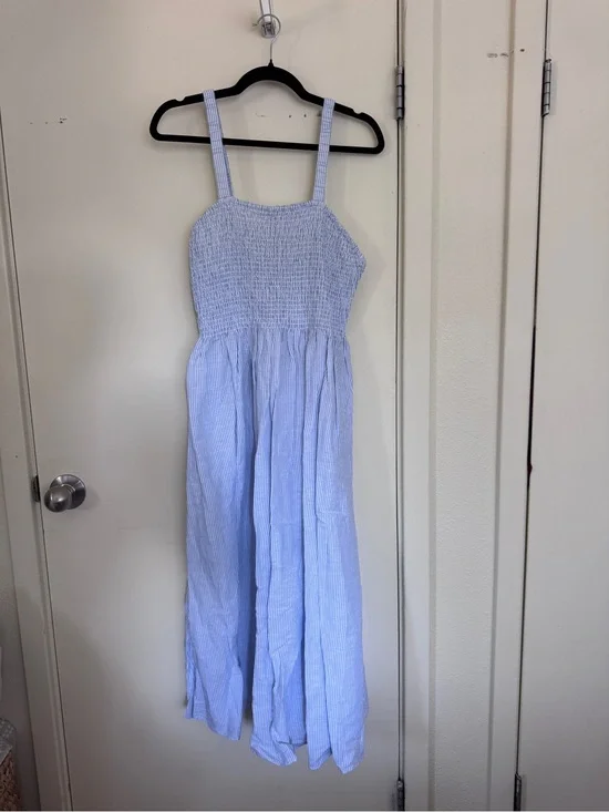 J Crew Light Blue Smocked dress