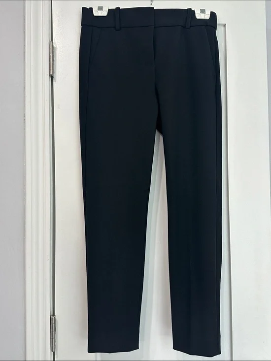 J. Crew Black Tailored Slim Trousers