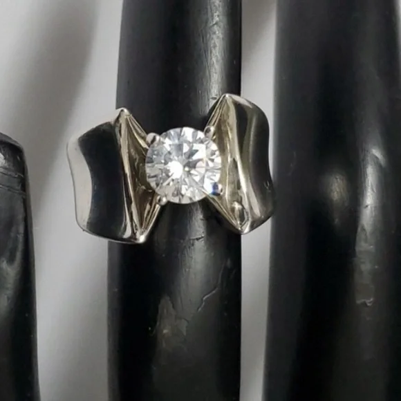 Sterling Silver 925 Solitaire Prong Ring