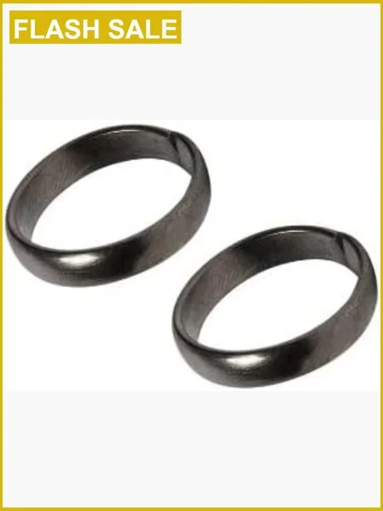 Saturn Iron Ring Set of 2 - Adjustable Band Ring