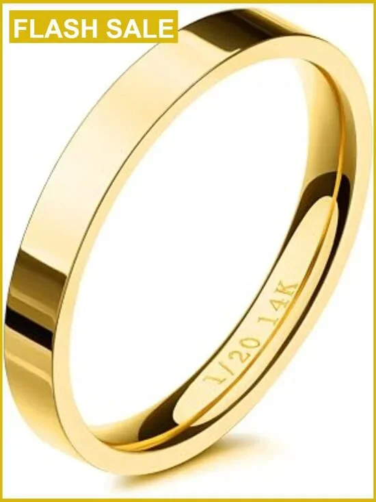 Dainty Gold Stacking Ring Band Thin Stackable Wedding Band Comfort Fit Sizes