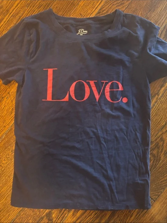 J. Crew Navy Tee with Red 