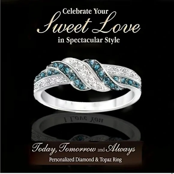 Rhinestone Wrap Knot Style Ring Size 9