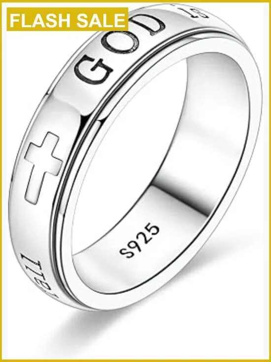 925 Sterling Silver Stackable Ring with Stars and Moon Cubic Zirconia Round
