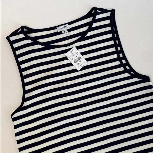 J. Crew Blue White‎ Striped Nautical Cotton Tank Top Women’s Size Large