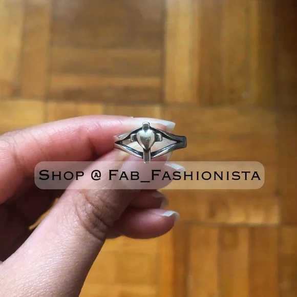 James Avery Cross Heart ring sterling silver size 7.25