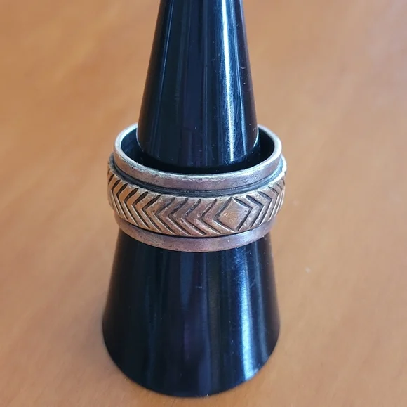 M.M. Rogers Hopi Indian‎ Sterling Silver and 14k Ring Size 9