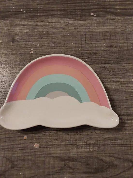 RAINBOW TRINKET PLATE ADORABLE, NEW WITH TAGS