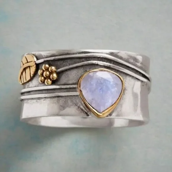 Boho crystal ring M1072