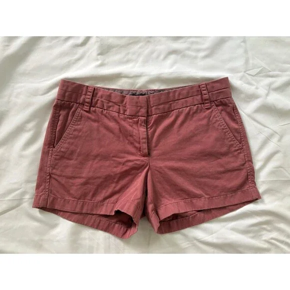 J.Crew Chino Shorts Women’s Size 6 Deep Coral Summer Casual Preppy