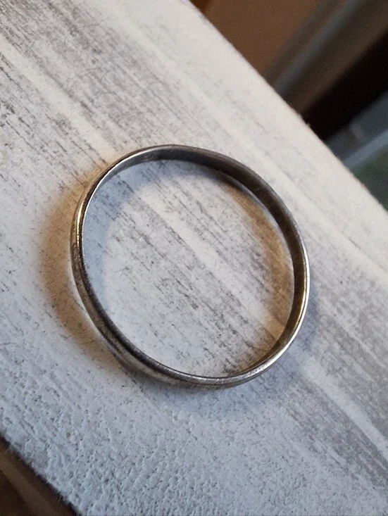 Delicate Sterling Silver Band Style Ring Ladies size 6.75 Minimalist Bohemian
