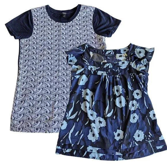 J.CREW & BANANA REPUBLIC Deep Blue Preppy Spring Short Sleeve Tops Set Size XS