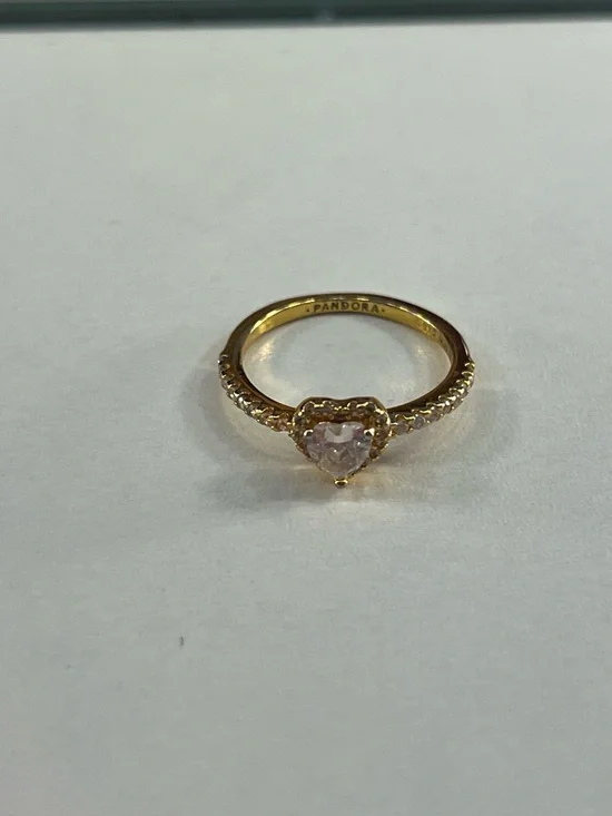 Pandora Gold Heart Ring Size 7