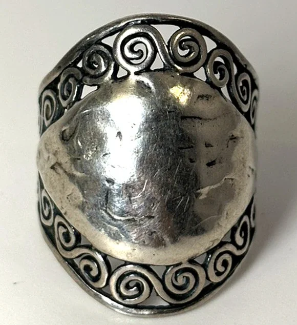 OR PAZ Israel 925 Sterling Silver Artisan Band Ring Size 8.5