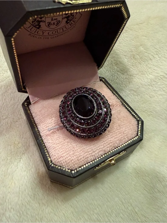 Juicy Couture Deep Purple Multi-Crystal Cocktail Ring