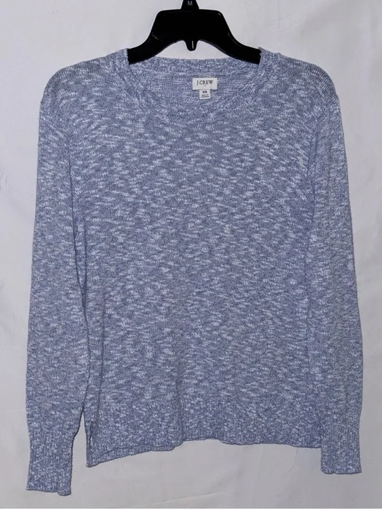 J. Crew Women's Heather Light Blue Scoopneck Sweater Size XS