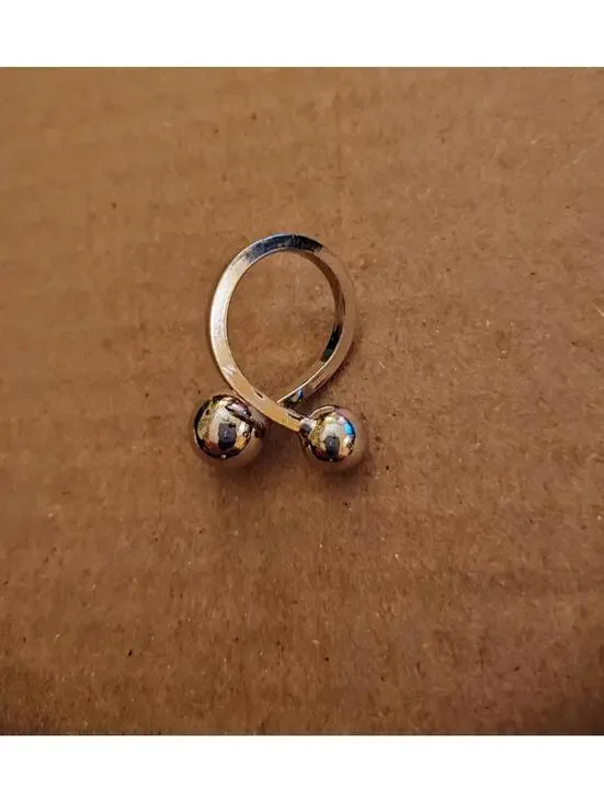 Urban Outfitters Open Double Ball Ring - Silver - NWOT