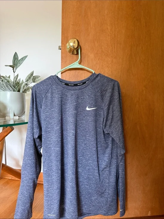 Nike Long Sleeve Performance Top - Heather Blue