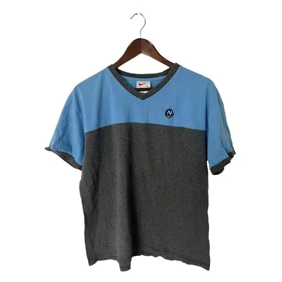 Vintage Nike sz XL blue/gray colorblock graphic t-shirt mens‎