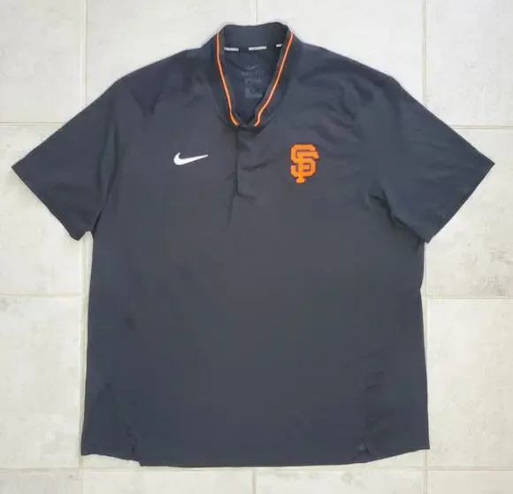 Nike Men’s XL San Francisco Giants Polo Shirt Blade Collar Dri-Fit Black