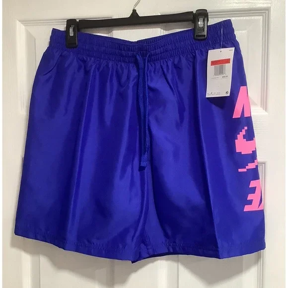 Nike Swim Trunks Men Large Blue Pink 7