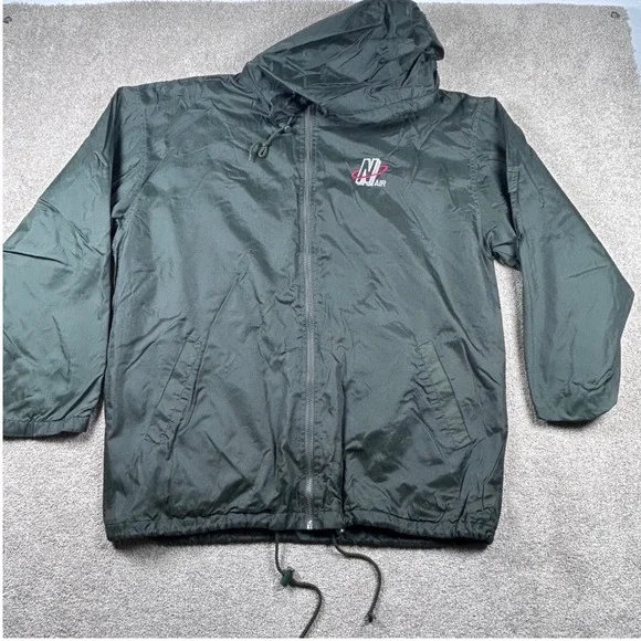 Vintage‎ Nike Air Hooded Windbreaker Jacket Green Mens XL Retro Full Zip Russia