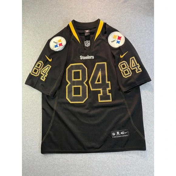 Nike Pittsburgh Steelers Antonio Brown 84 Onfield Jersey Mens 40 Black NFL‎