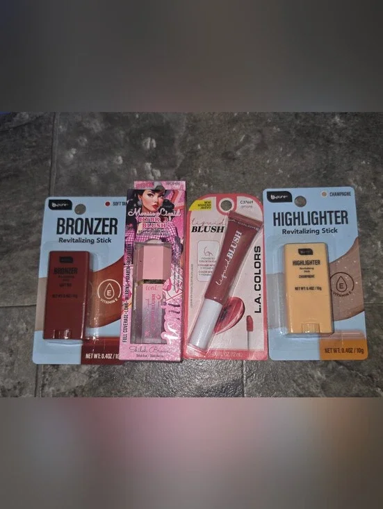 L.A. COLORS Liquid Blush, Ioni Hybrid Blush, B Pure Highlight & Bronzer BNIB