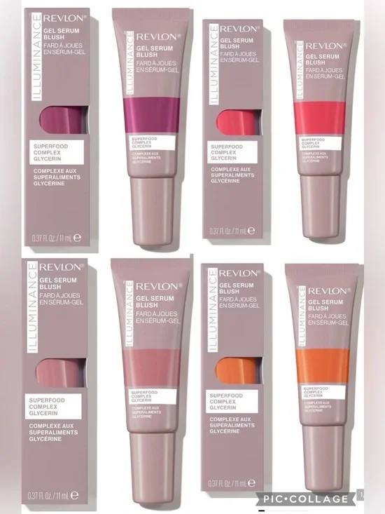 Revlon Gel Serum Blush — Pink, Coral & Orange Mix Set of 4