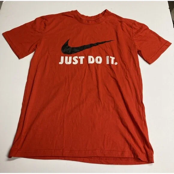 Nike The Nike Tee Men's XL Red Just Do It Swoosh Logo Graphic Crew Neck Tee