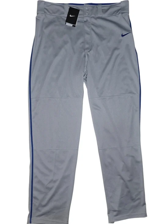 Nike BSBL Swoosh Piped DRI-FIT Baseball Pants Grey Blue AH6942-062 Men’s Size XL