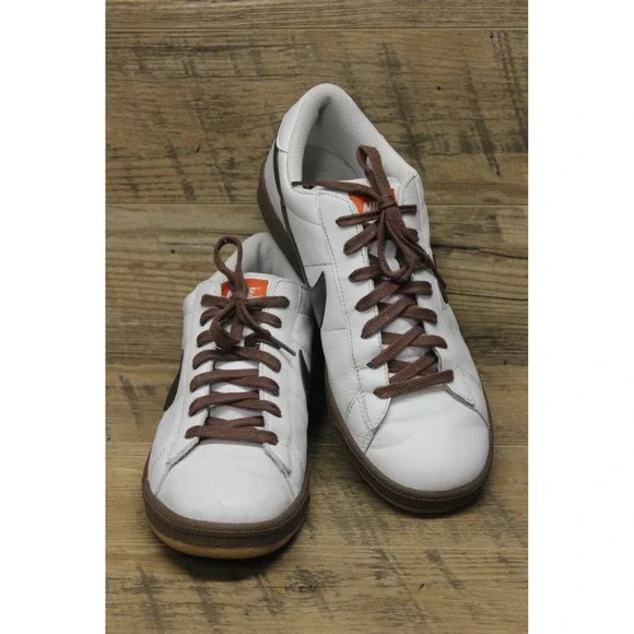 Nike Court Royale White‎ Brown Sneakers Men's Size 10.5 Tennis Normcore Style