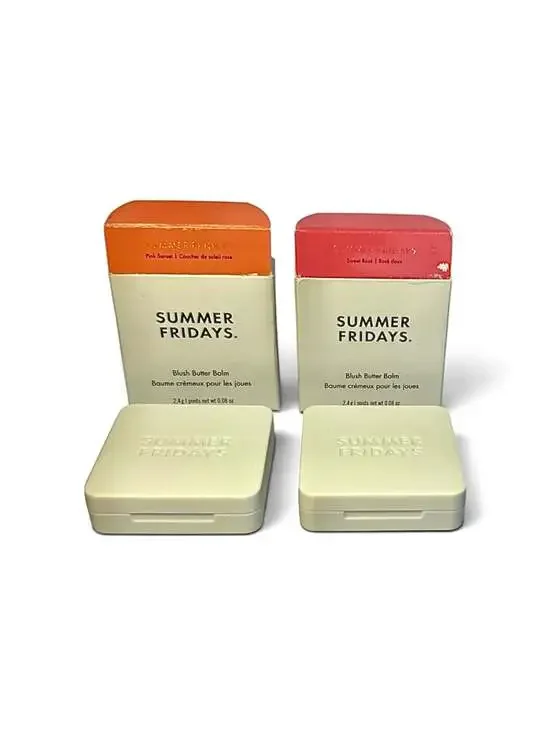 2 Summer Fridays Blush Butter Balm Duo in Pink Sunset and Sweet Rosé