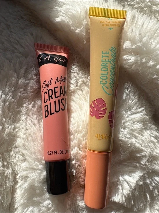 NEW 2 Liquid Blushes Alamar Colorette Concentrate Guava Mama, LA Girl Rosebud