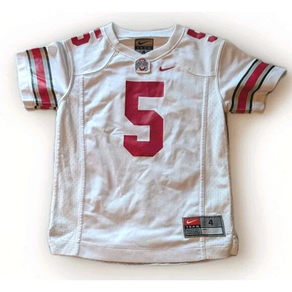 Nike Ohio State Buckeyes Kids White/Red Football Jersey #5 Size 4