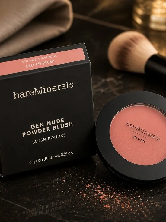 bareMinerals Gen Nude Powder Blush — Call My Blush (Soft Coral Pink)