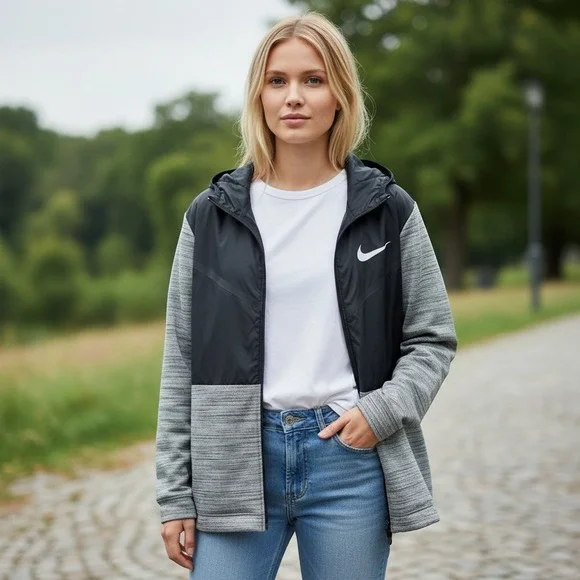 Nike Basketball Dri-FIT Showtime Full Zip Hoodie Grey Black XL‎ AQ4165-010