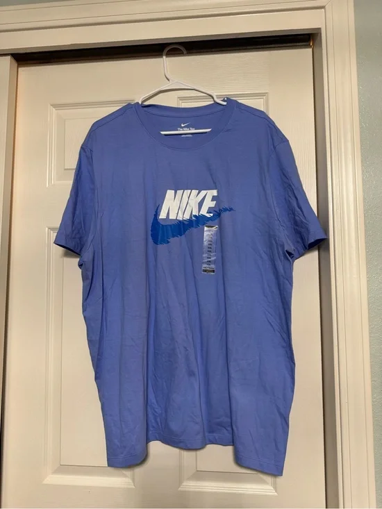 Nike Purple-Blue Graphic Logo Short Sleeve Tee