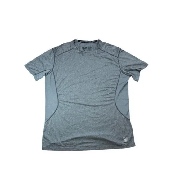 Nike Pro Combat Compression Shirt Men's Size XL Gray Dri-Fit Athletic Training