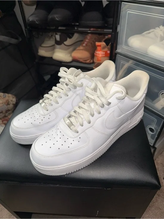 Nike White Leather Low-Top Sneakers