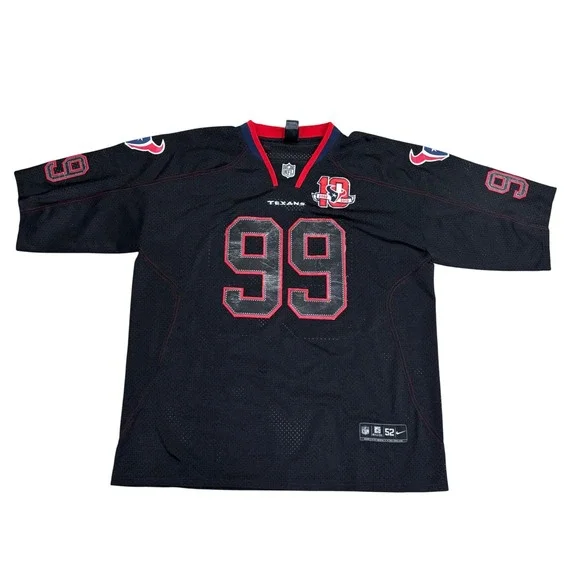Nike Houston Texans JJ Watt‎ 99 Jersey Black 10th Anniversary Men Size 52