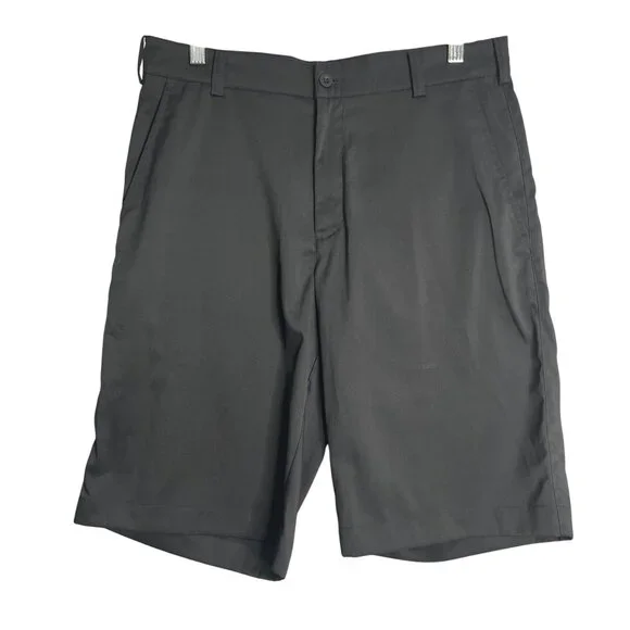 Nike Golf Shorts Mens 30 Black Tour Performance‎ Dri Fit Flat Front Pockets