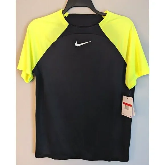 * Nike Athletic Shirt Black Yellow Mens Size Large Soccer Running NWT
