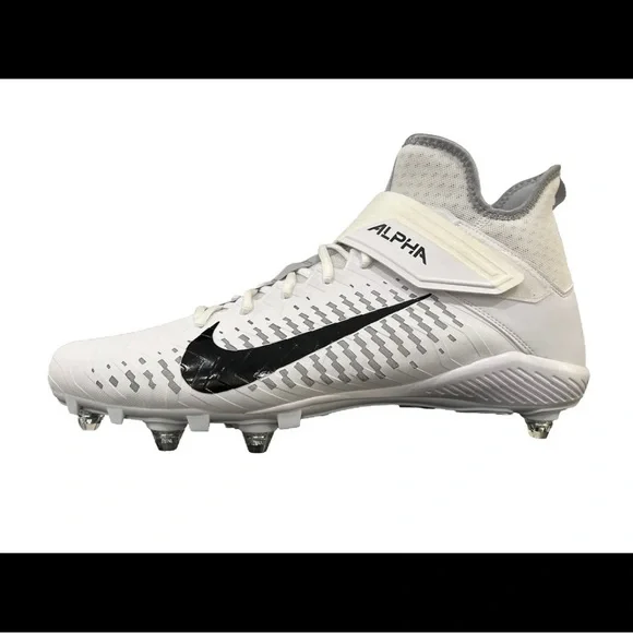Size 15 Nike Alpha Menace Pro 2 Mid Detachable Football Cleats White CK4277-100